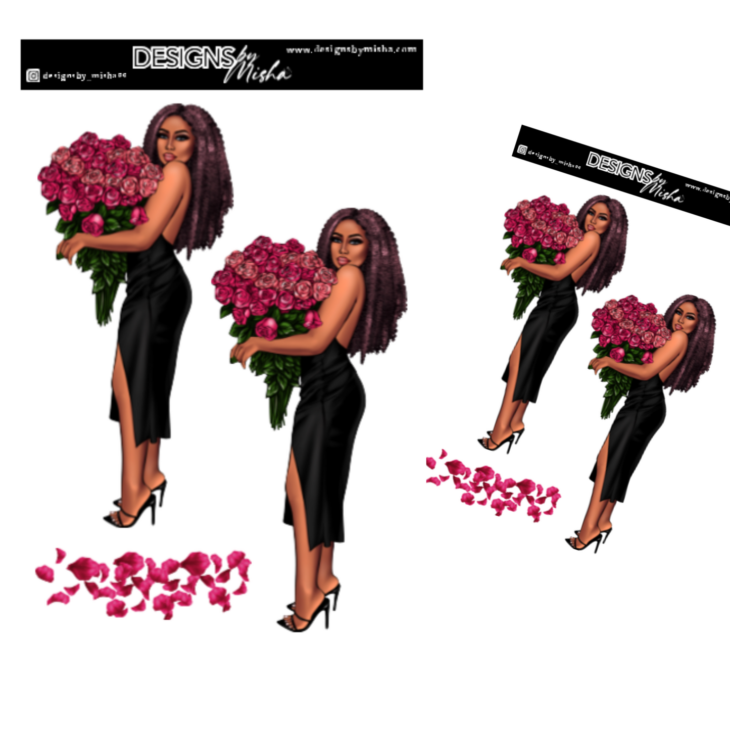 Lady in Love Sticker Sheet