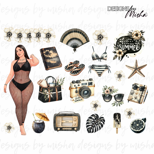 Cream and Black Summer