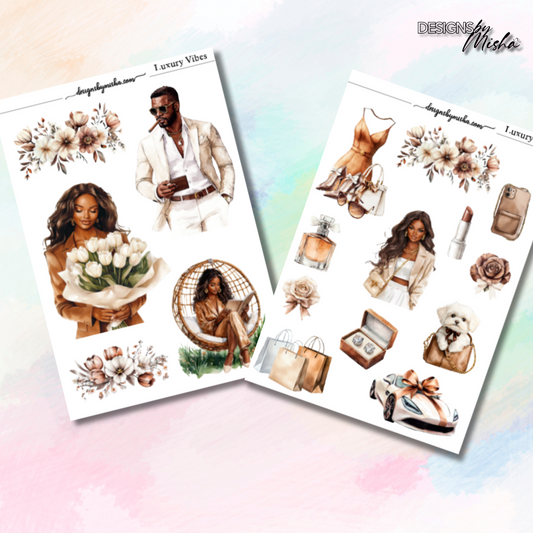 Luxury Vibes Journal Stickers