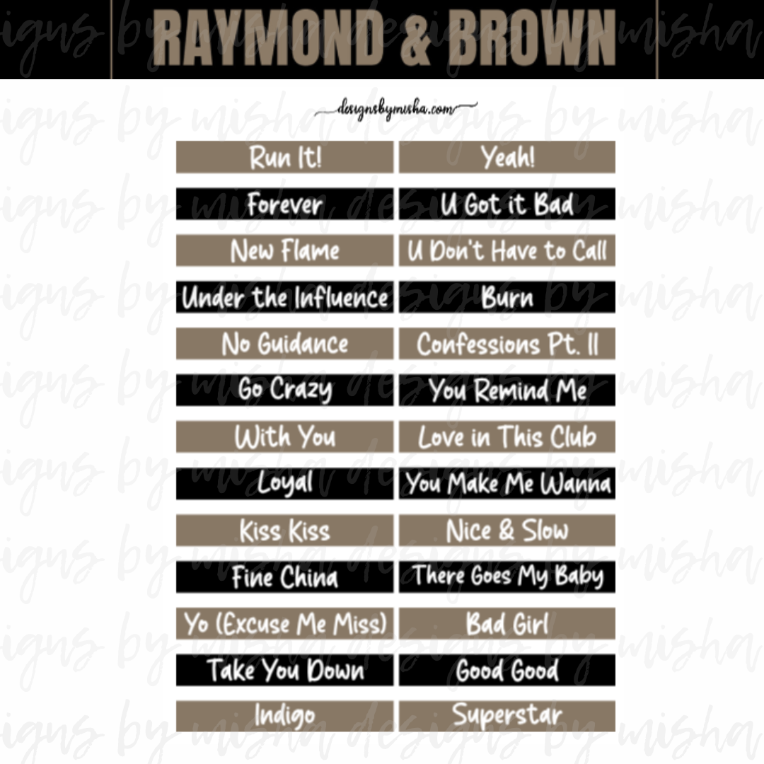 R&B CONCERT TOUR STICKERS