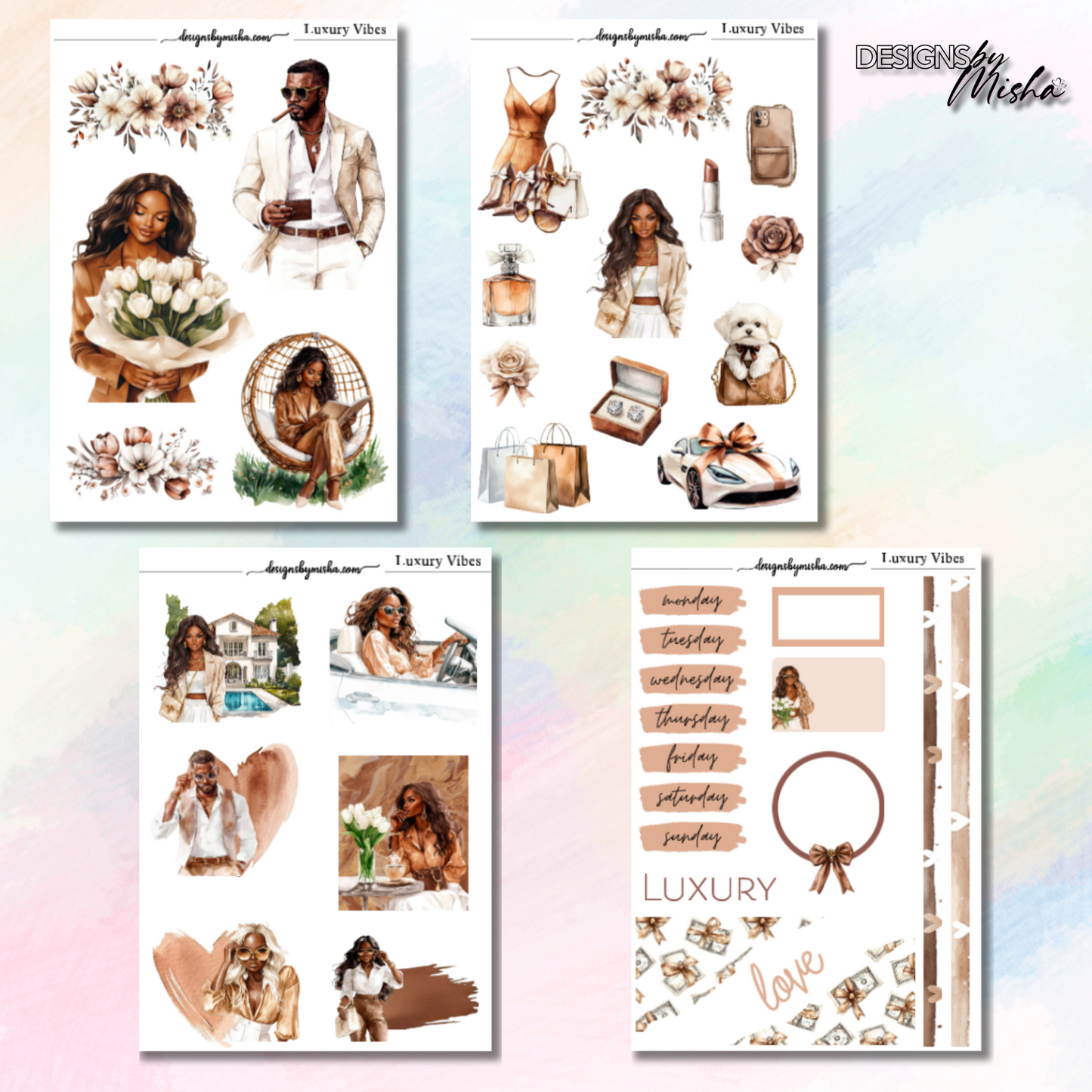 Luxury Vibes Journal Stickers