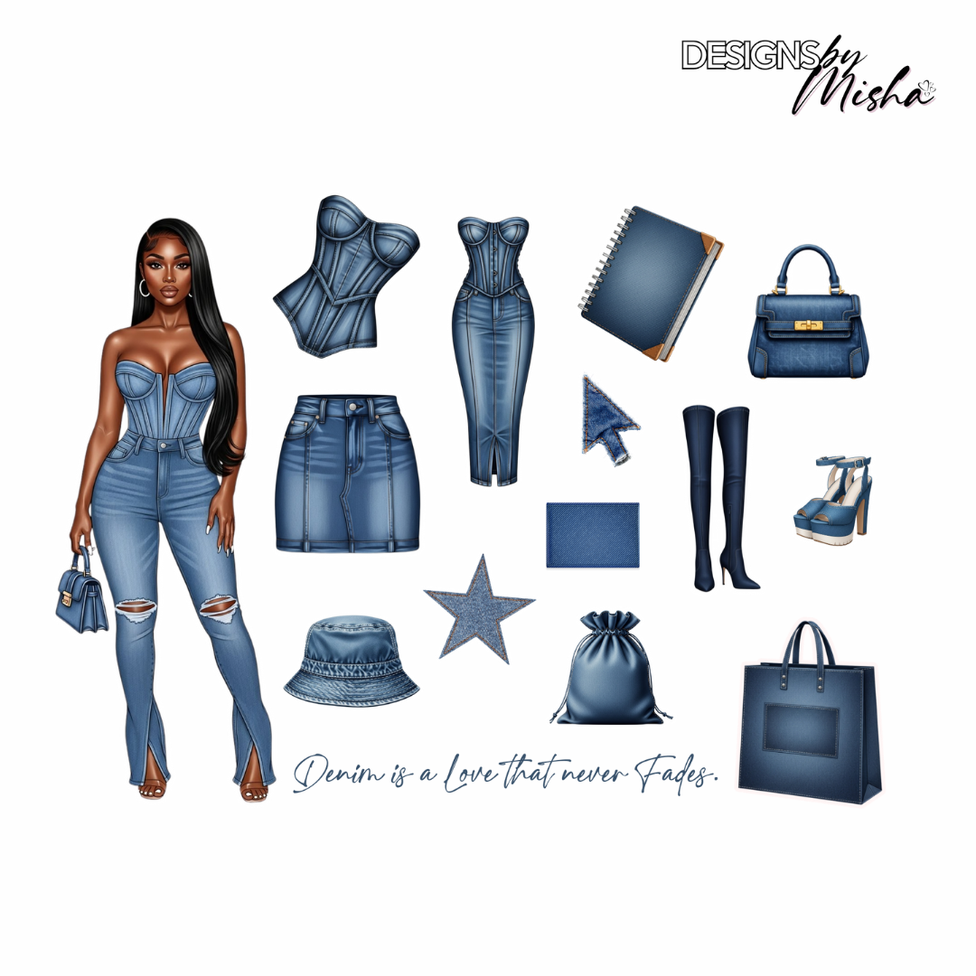 Denim Fashion Deco Sheet