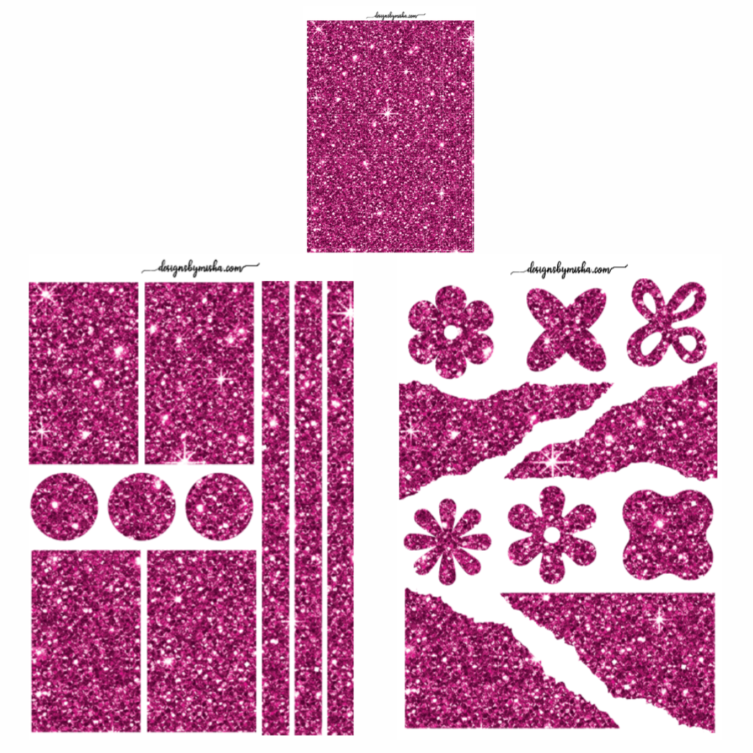 Pink Glitter Deco Sheets