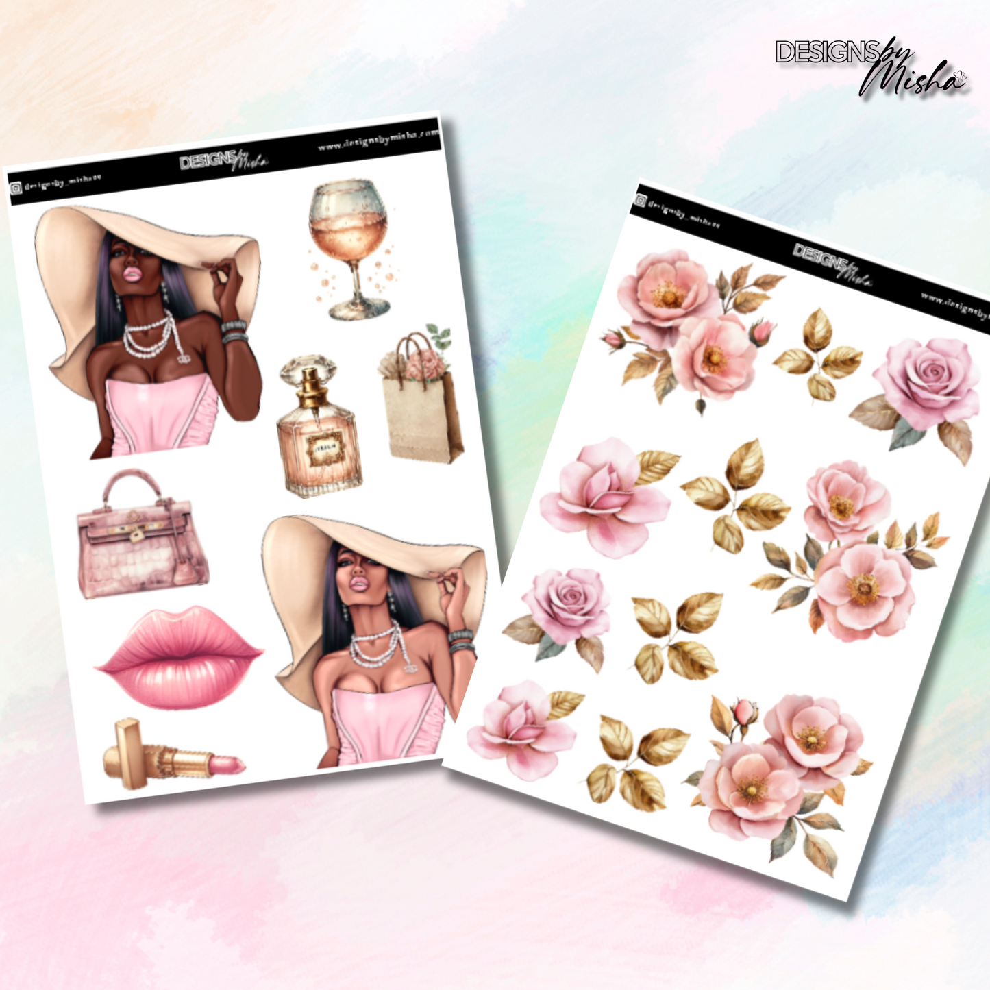 Petals and Pink Decorative Stickers