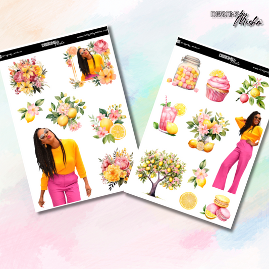Pink Lemonade Decorative Weekly Stickers