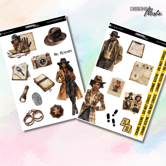 Ms. Holmes Detective Journal Stickers