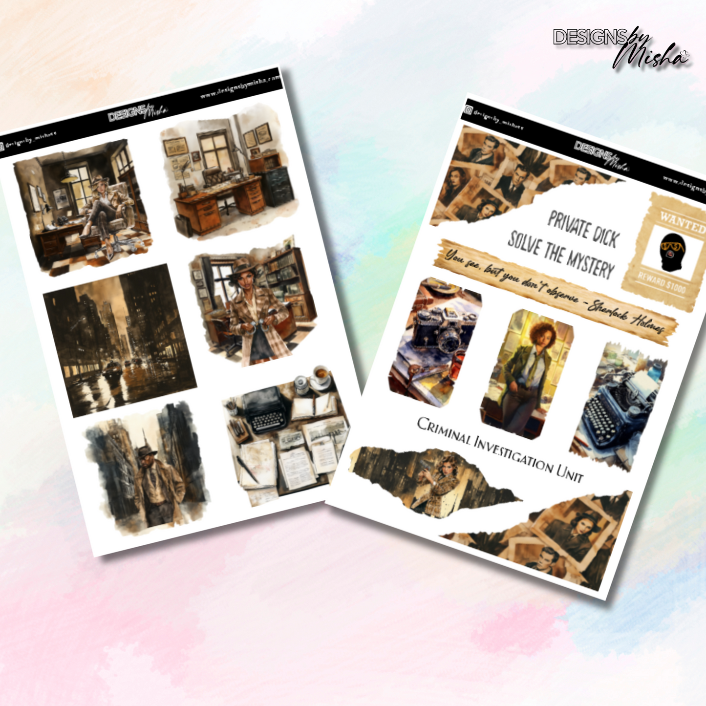 Ms. Holmes Detective Journal Stickers