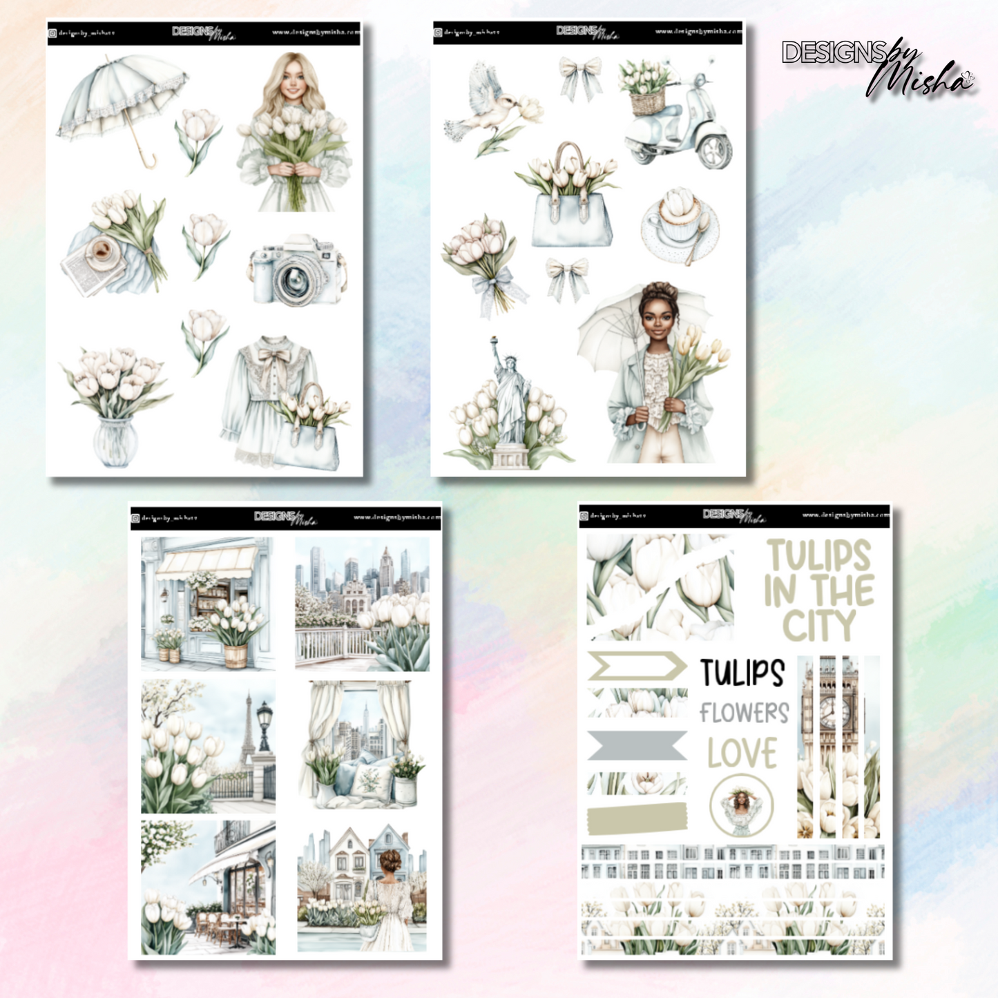 Tulips in the City Journal Stickers