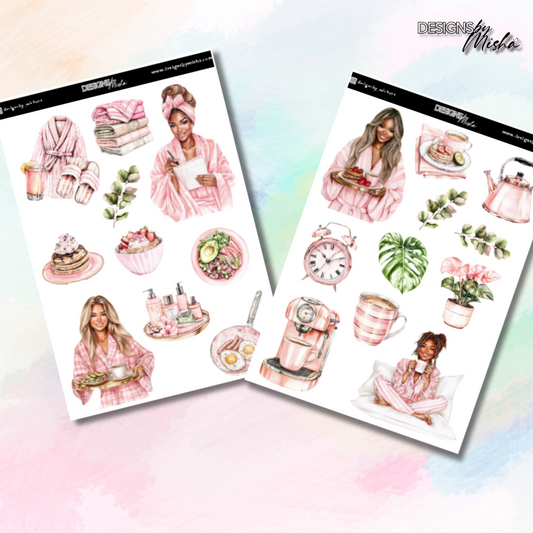 Morning Routine Journal Stickers