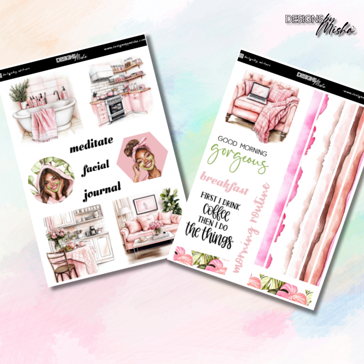 Morning Routine Journal Stickers