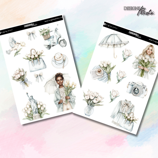 Tulips in the City Journal Stickers