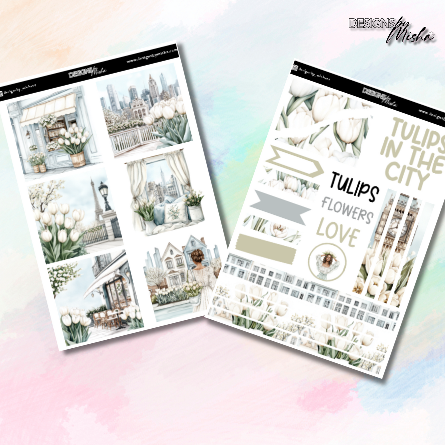 Tulips in the City Journal Stickers