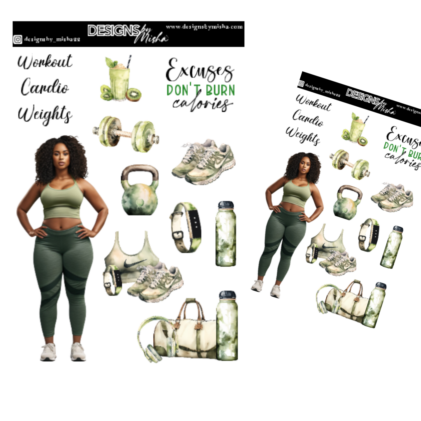 Fitness Girl 1 Stickers