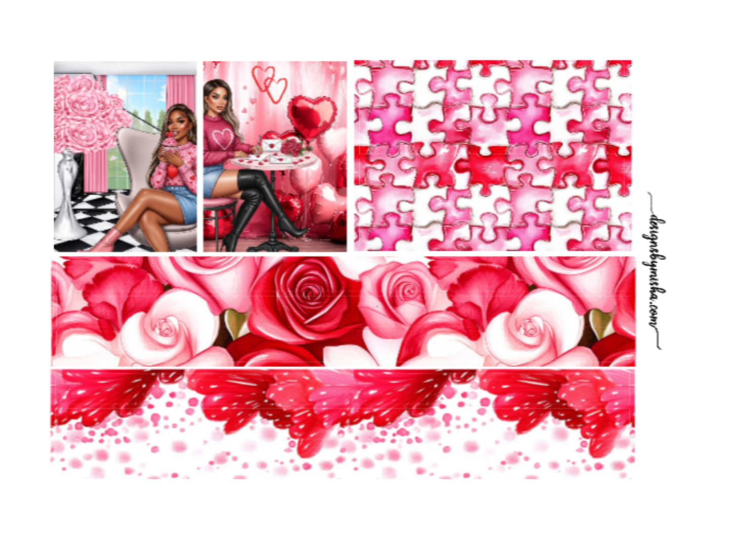 Galentine Love Deco Stickers