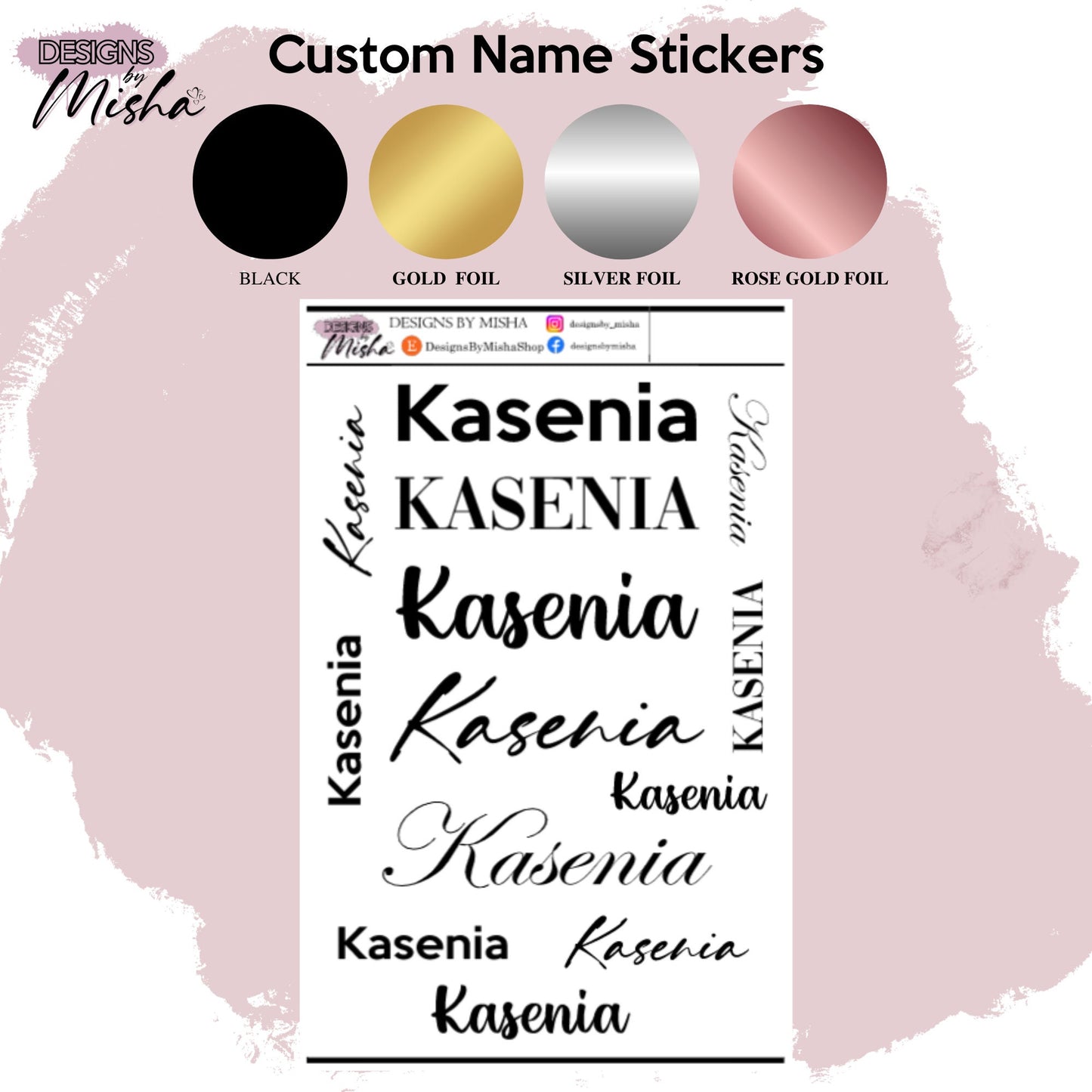 Custom Name or Word Stickers