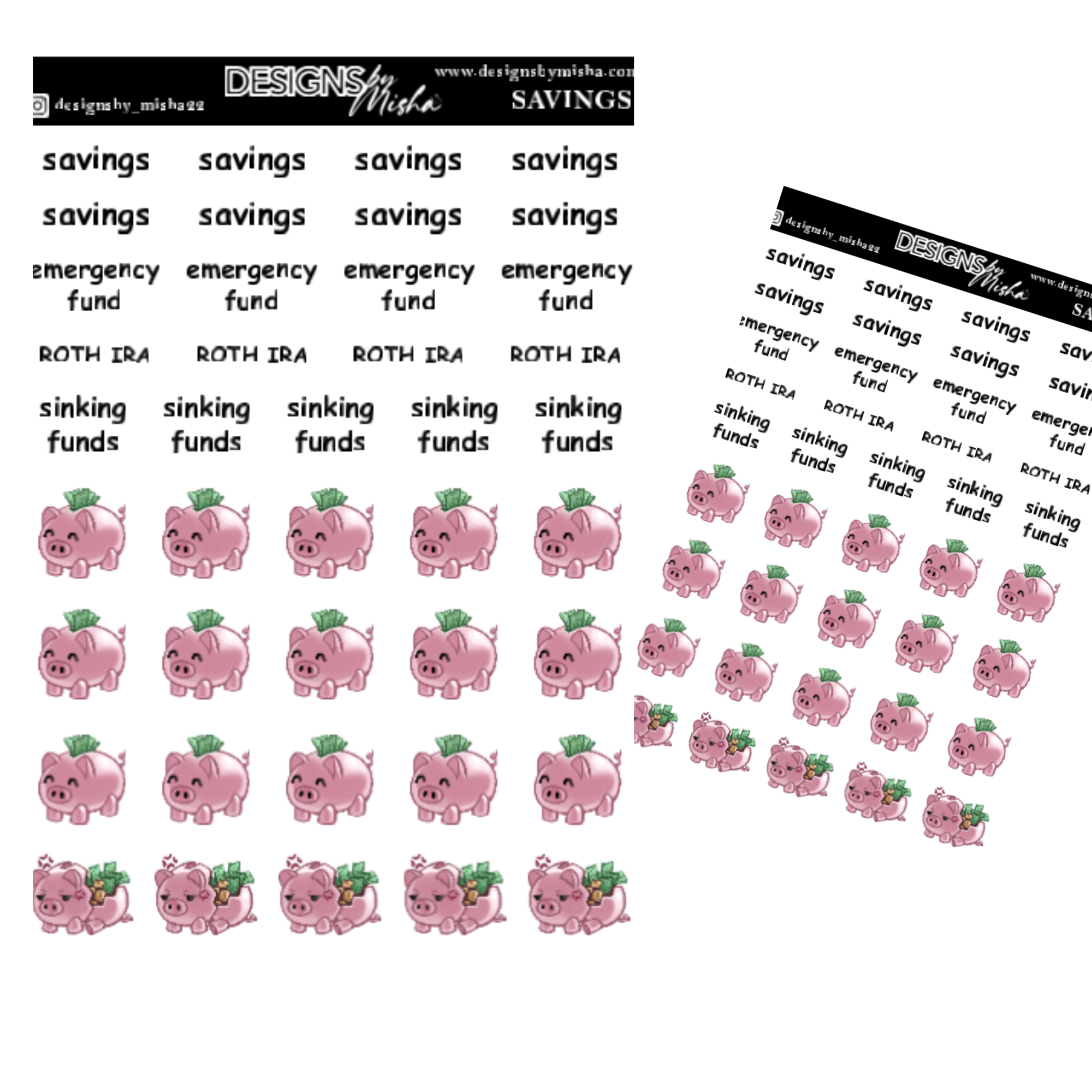 Eb Saving Sticker Savings Sticker Sheet – Designs By Misha