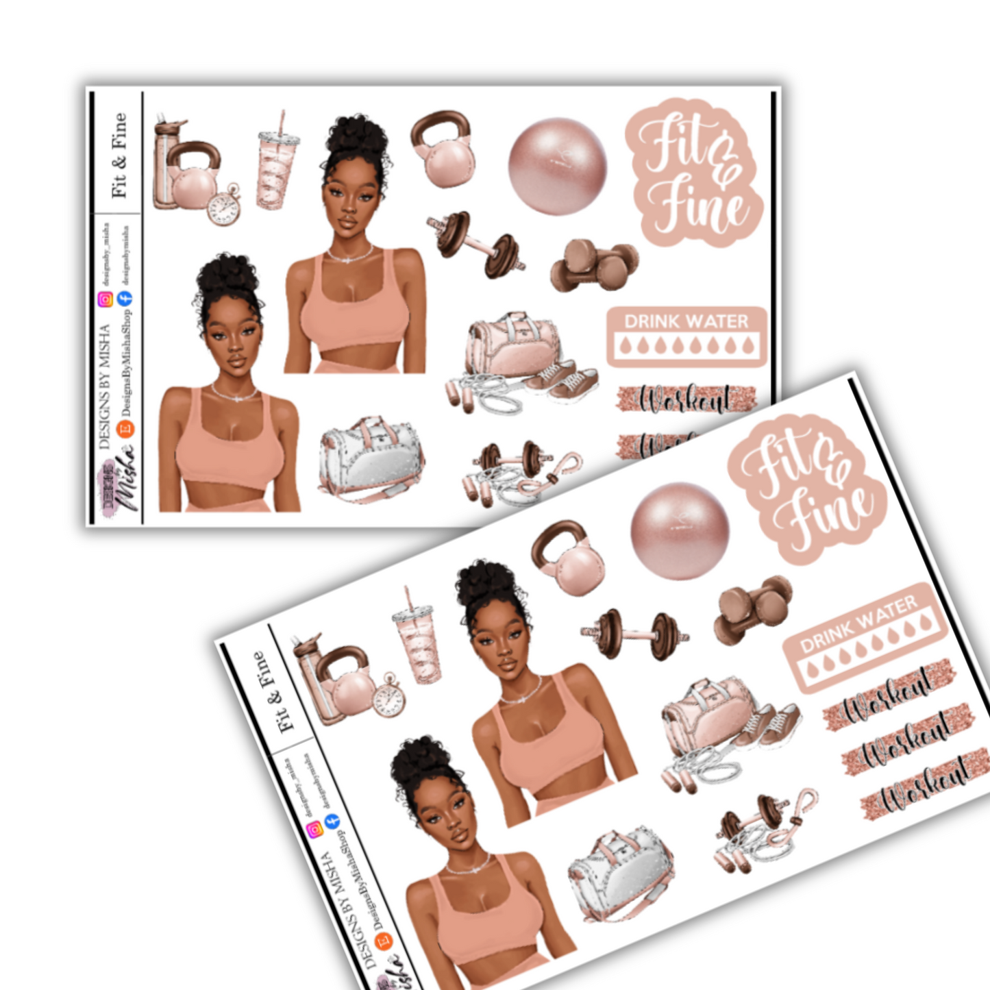 Fit & Fine Fitness Stickers