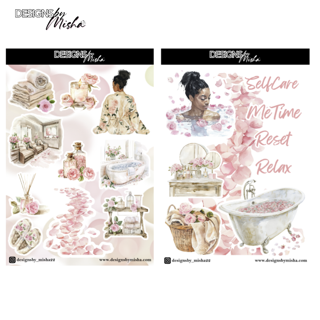 Rose Petal Spa Sticker Sheet