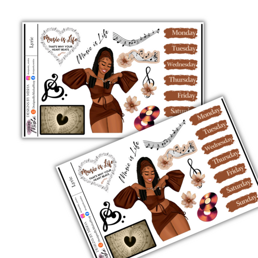 Ms. Lyric Sticker Sheet