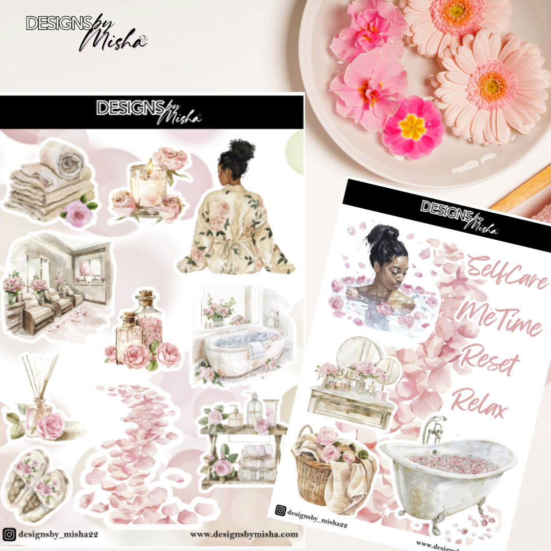 Rose Petal Spa Sticker Sheet