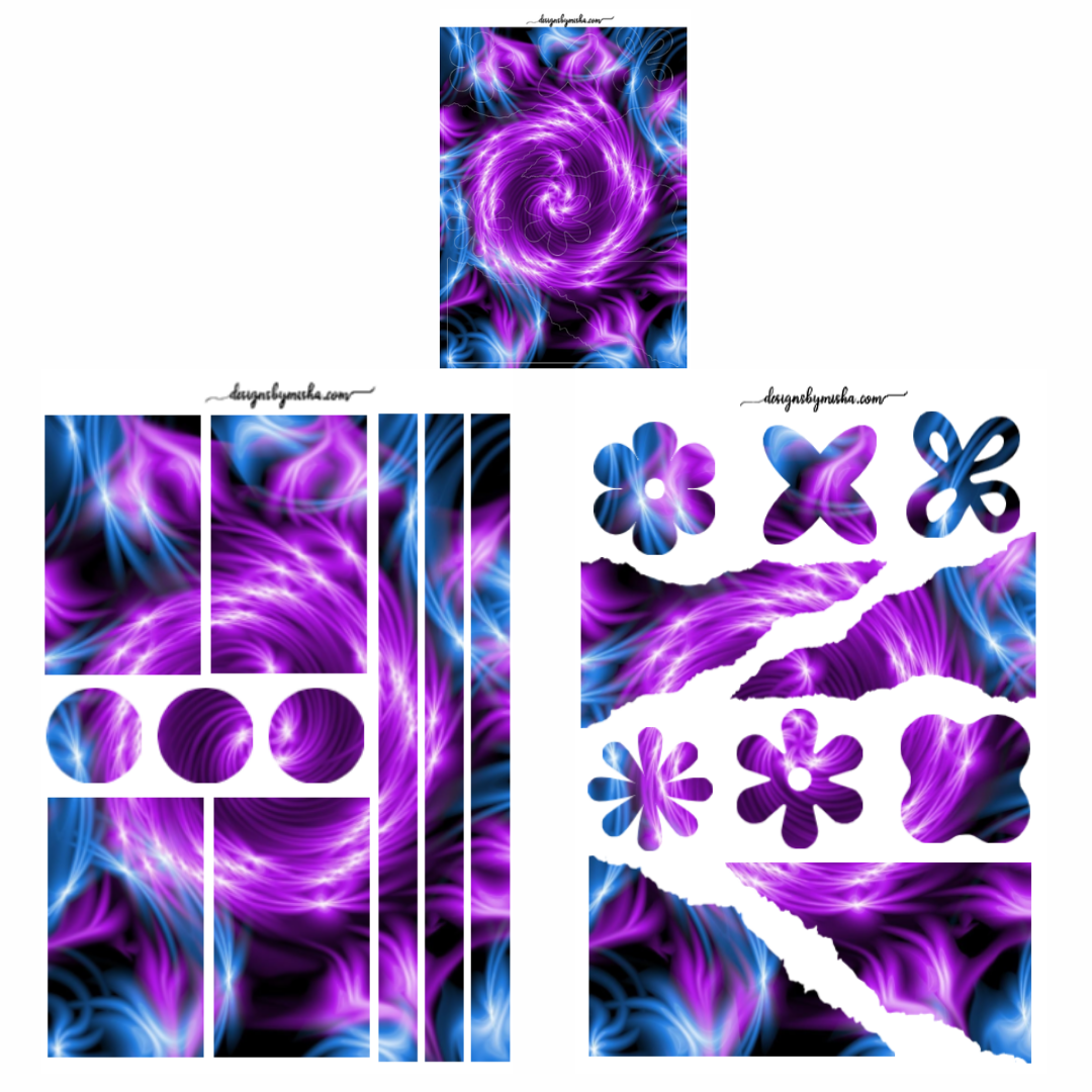 Purple & Blue Deco Sheets