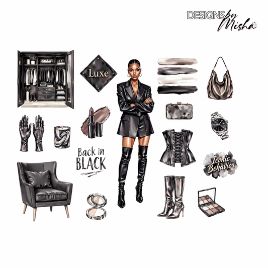 Liquid Black 3 Deco Sheet