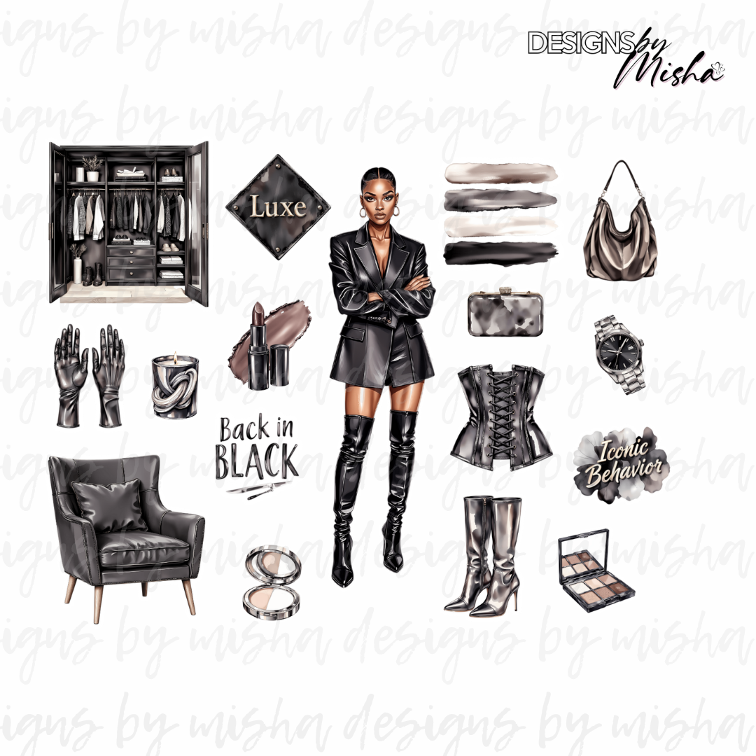 Liquid Black 3 Deco Sheet