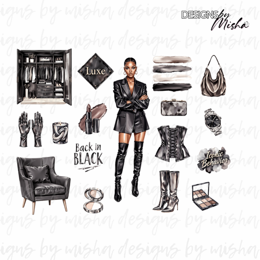 Liquid Black 3 Deco Sheet