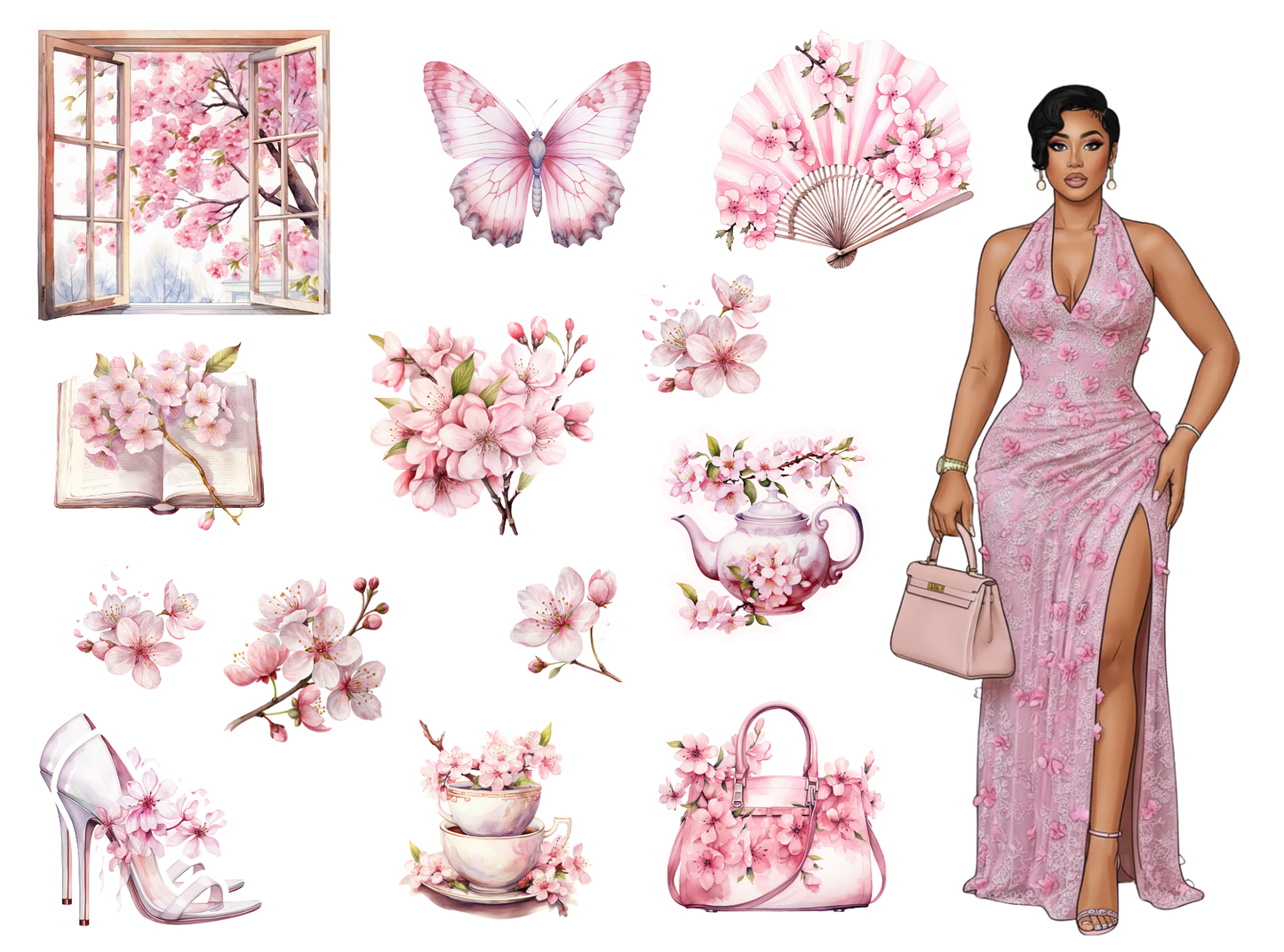 Cherry Blossom Deco Stickers