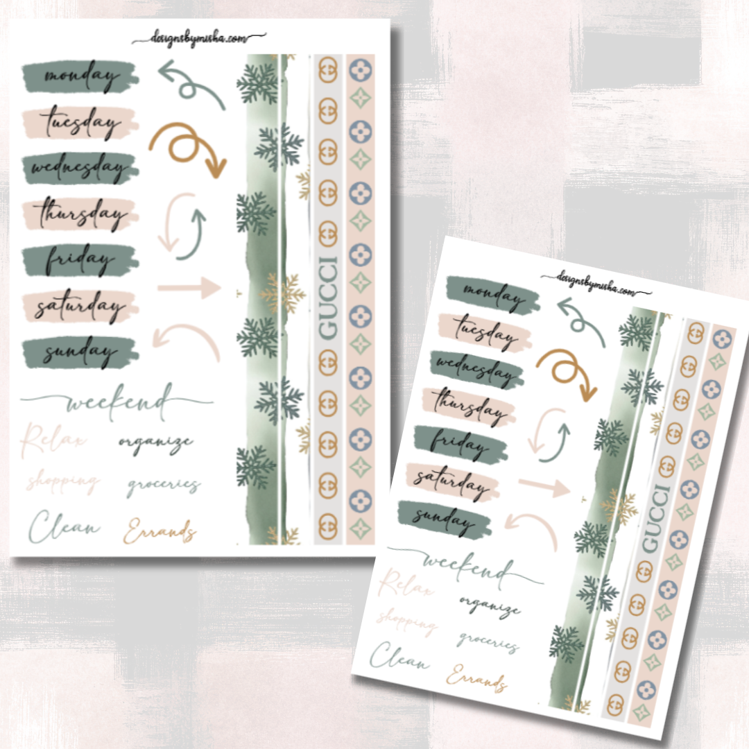 XMAS DECO SHEETS (2 SHEETS)